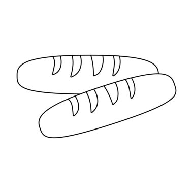 Lezzetli taze ekmek izole edilmiş simgesi