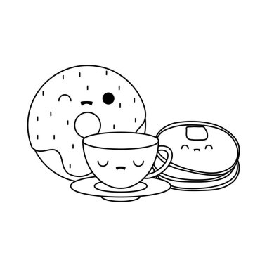 set gıda kawaii tarzı ile fincan seramik