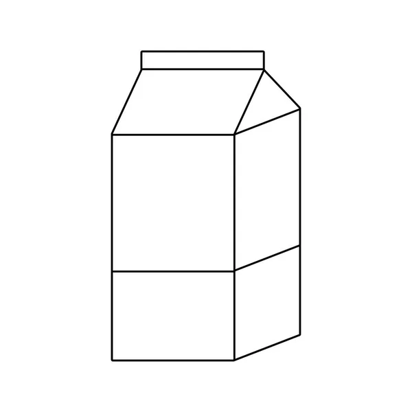 Ikona mleko na białym tle pudełko zachwycający — Wektor stockowy