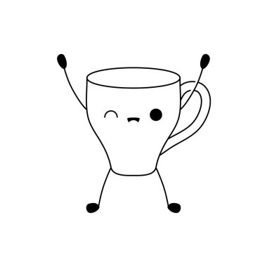 sevimli fincan seramik kawaii tarzı