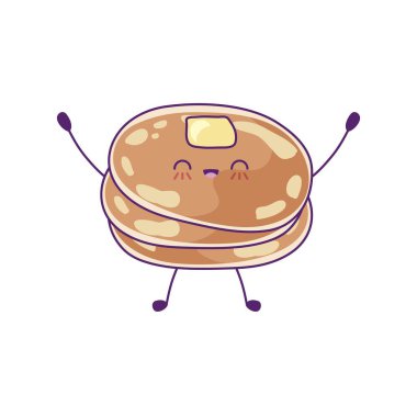 lezzetli ve taze krep kawaii tarzı