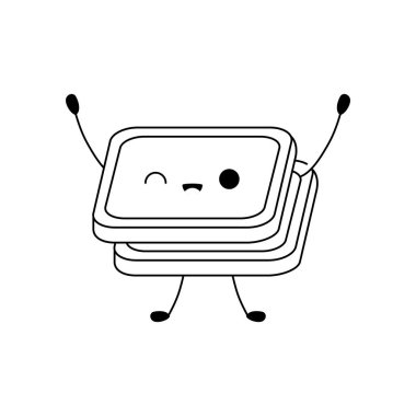 lezzetli lezzetli waffle kawaii tarzı