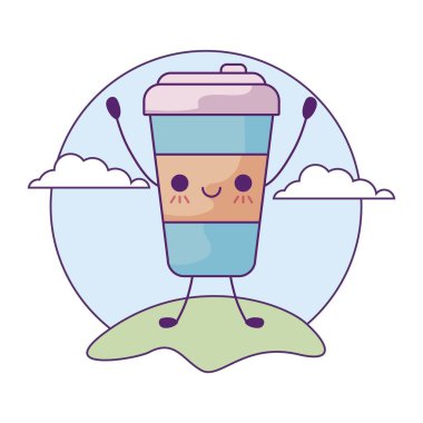 konteyner içecek kahve kawaii tarzı