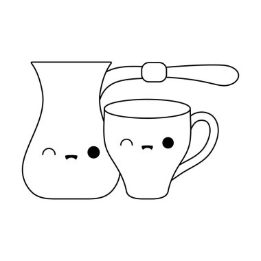 fincan kawaii tarzı ile sevimli çaydanlık