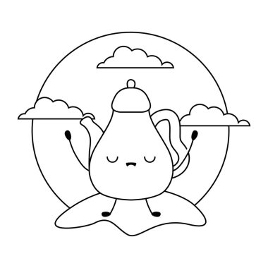 sevimli çaydanlık mutfak kawaii tarzı