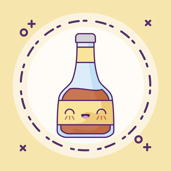 Ízletes üveg méz Kawaii stílusban — Stock Vector