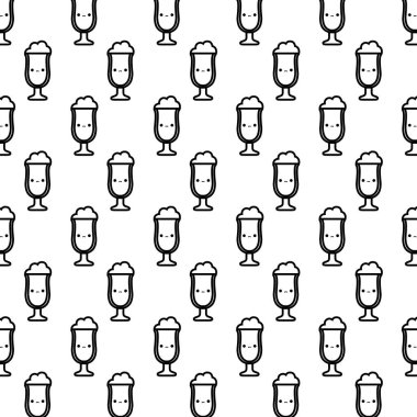 bardak içecek kawaii tarzı desen