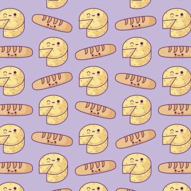 peynirkawaii tarzı fransız ekmek desen