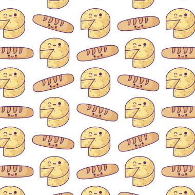 peynirkawaii tarzı fransız ekmek desen