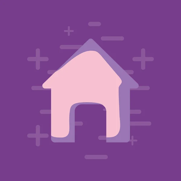 Haus Form Symbol Vektor Illustration — Stockvektor