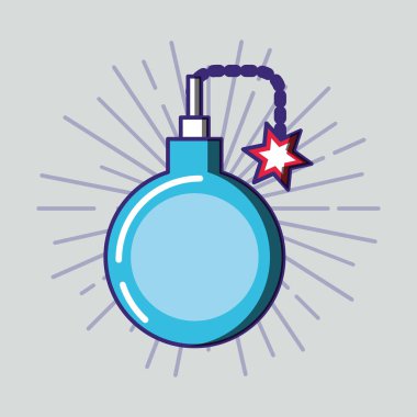 bomba patlayıcı izole simge vektör ilustration