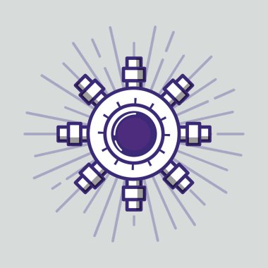 güvenli kutu şekli tekerlek vektör ilustration