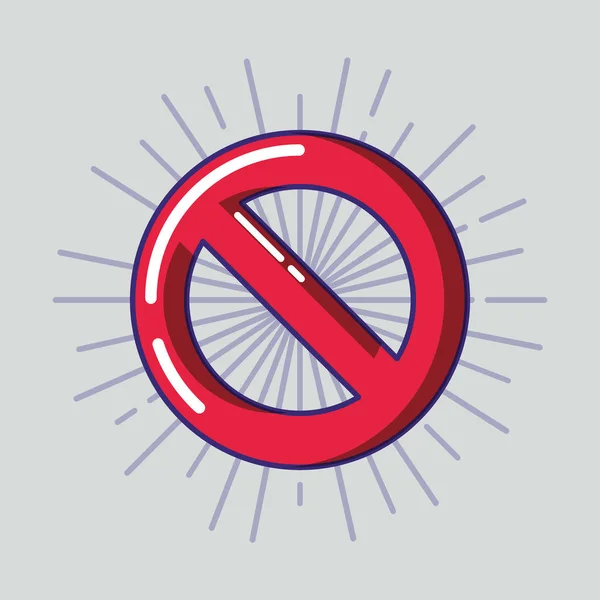 Denied access symbol icon vector ilustration — Stock Vector