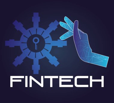 güvenlik güvenli fintech simgesi vektör ilustration