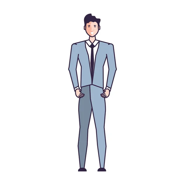 Homem de negócios caráter avatar elegante —  Vetores de Stock