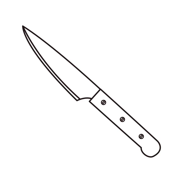 Cuchillo cocina icono sobre fondo blanco — Archivo Imágenes Vectoriales