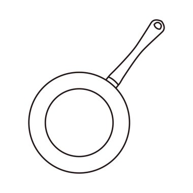 beyaz arka plan üzerinde tencere pişirme simgesi