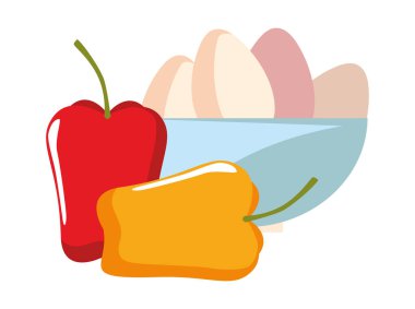 kase yumurta biber hazırlama pişirme