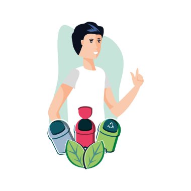 Çöp ve avatar adam tasarımı