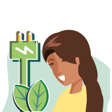 Avatar kadın ve fiş tasarımı