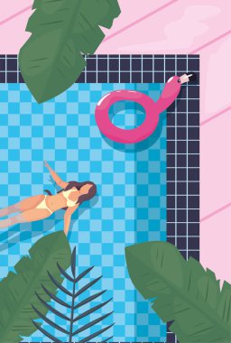 kadın yaz zaman tatil tasarım