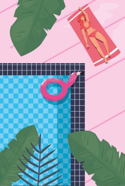 kadın yaz zaman tatil tasarım