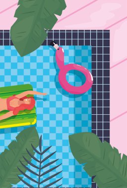 kadın yaz zaman tatil tasarım