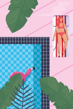 kadın yaz zaman tatil tasarım