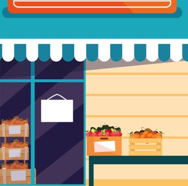 taze meyve mağaza cephe binası