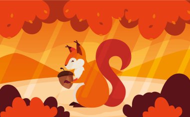 sincap ve fındık ile merhaba sonbahar afiş