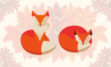 tilki hayvanlar ile merhaba sonbahar afiş