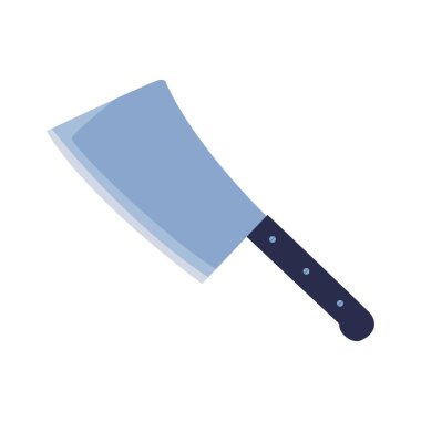 beyaz arka planda et cleaver pişirme simgesi