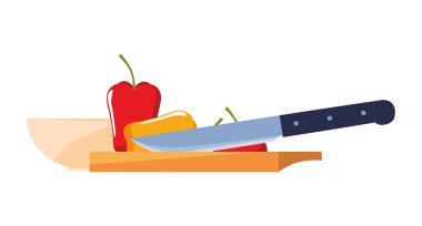 bıçak kesme biber gıda hazırlama pişirme