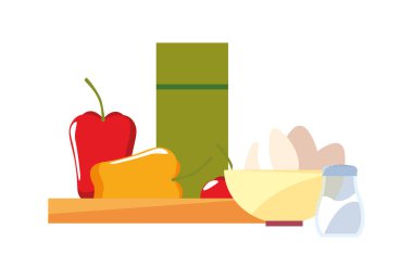 kase yumurta biber yumurta tuz hazırlama pişirme