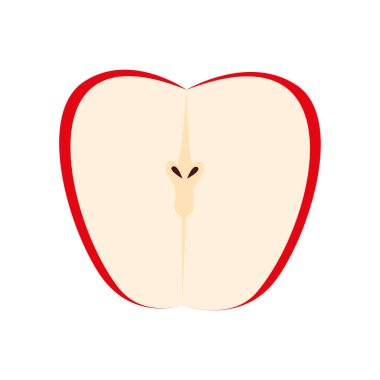 beyaz arka plan üzerinde elma kesme pişirme simgesi