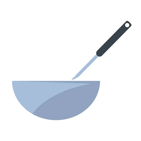 Ikon masakan mangkuk dan perkakas - Stok Vektor