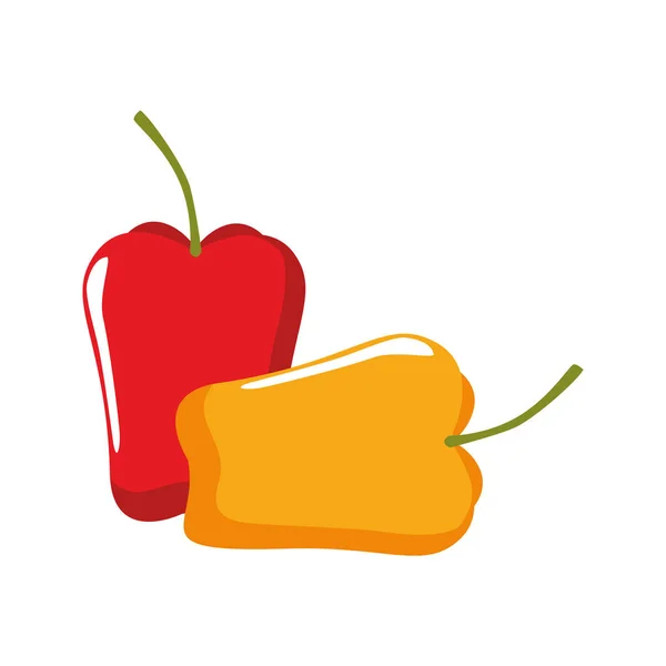 Pimientos icono de cocina sobre fondo blanco — Vector de stock