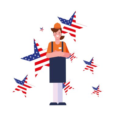 düz tasarım insanlar mutlu emek günü