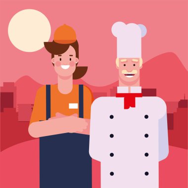 düz tasarım insanlar mutlu emek günü