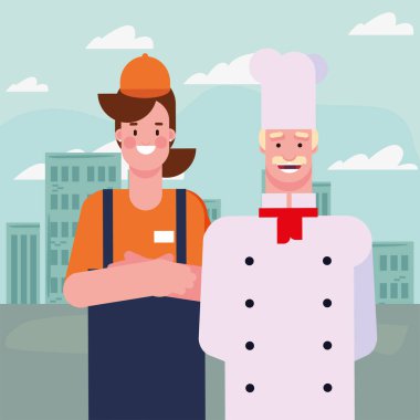 düz tasarım insanlar mutlu emek günü