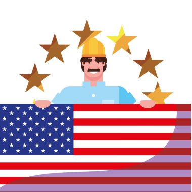 düz tasarım insanlar mutlu emek günü