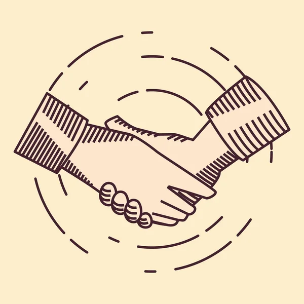 Ikona Handshake płaski obraz projekt — Wektor stockowy