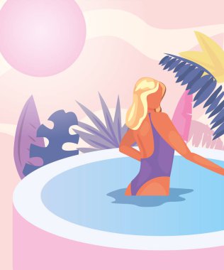 kadın yaz zaman tatil tasarım