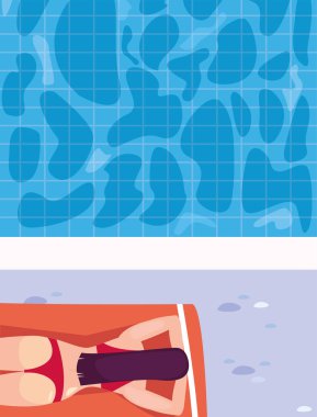 kadın yaz zaman tatil tasarım