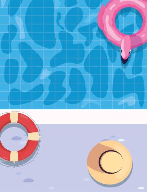 float havuz lifebuoy yaz saati tatil tasarım