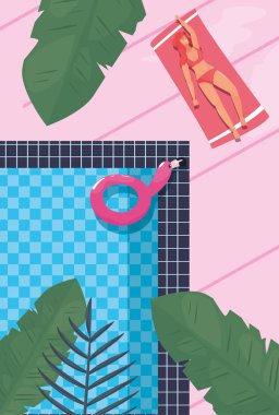 kadın yaz zaman tatil tasarım