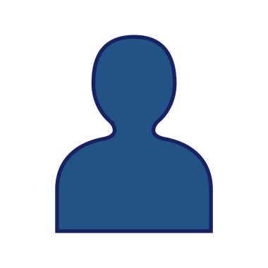 siluet kişi avatar izole simgesi