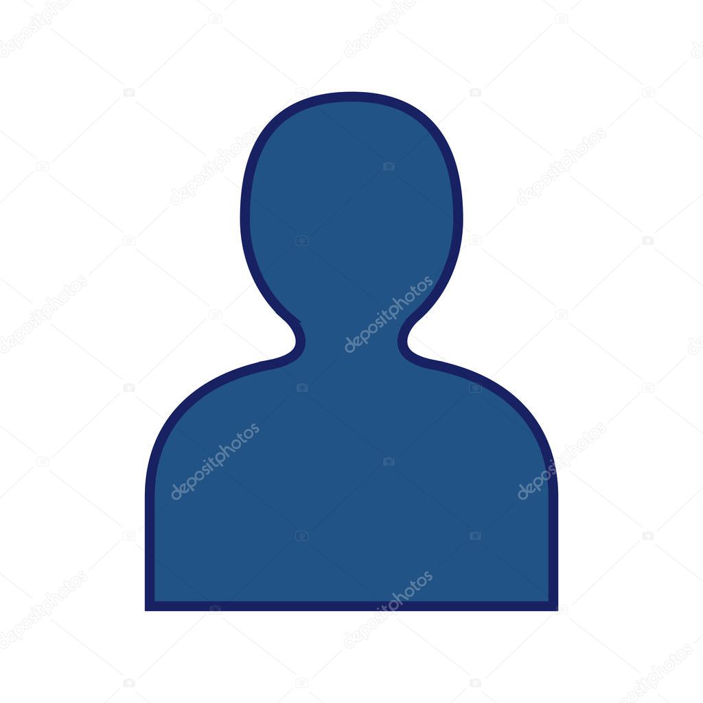 silhouette person avatar isolated icon