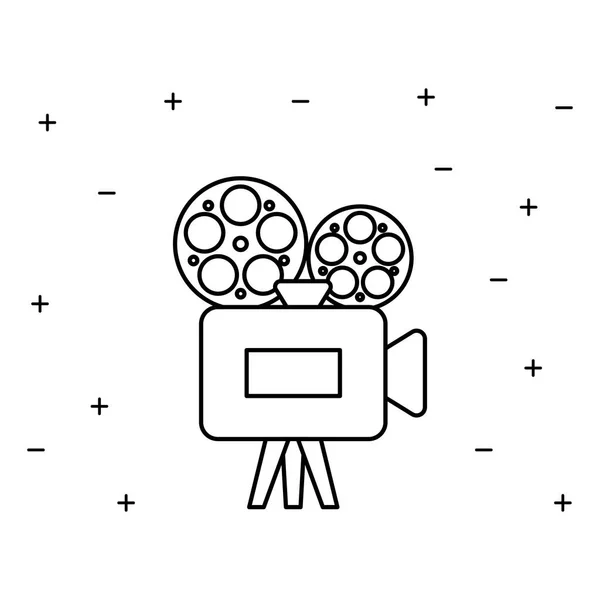 Cinéma caméra vidéo icône isolée — Image vectorielle