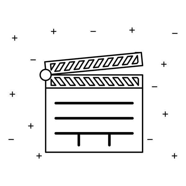 Clapboard cinema director isolated icon — Stock Vector